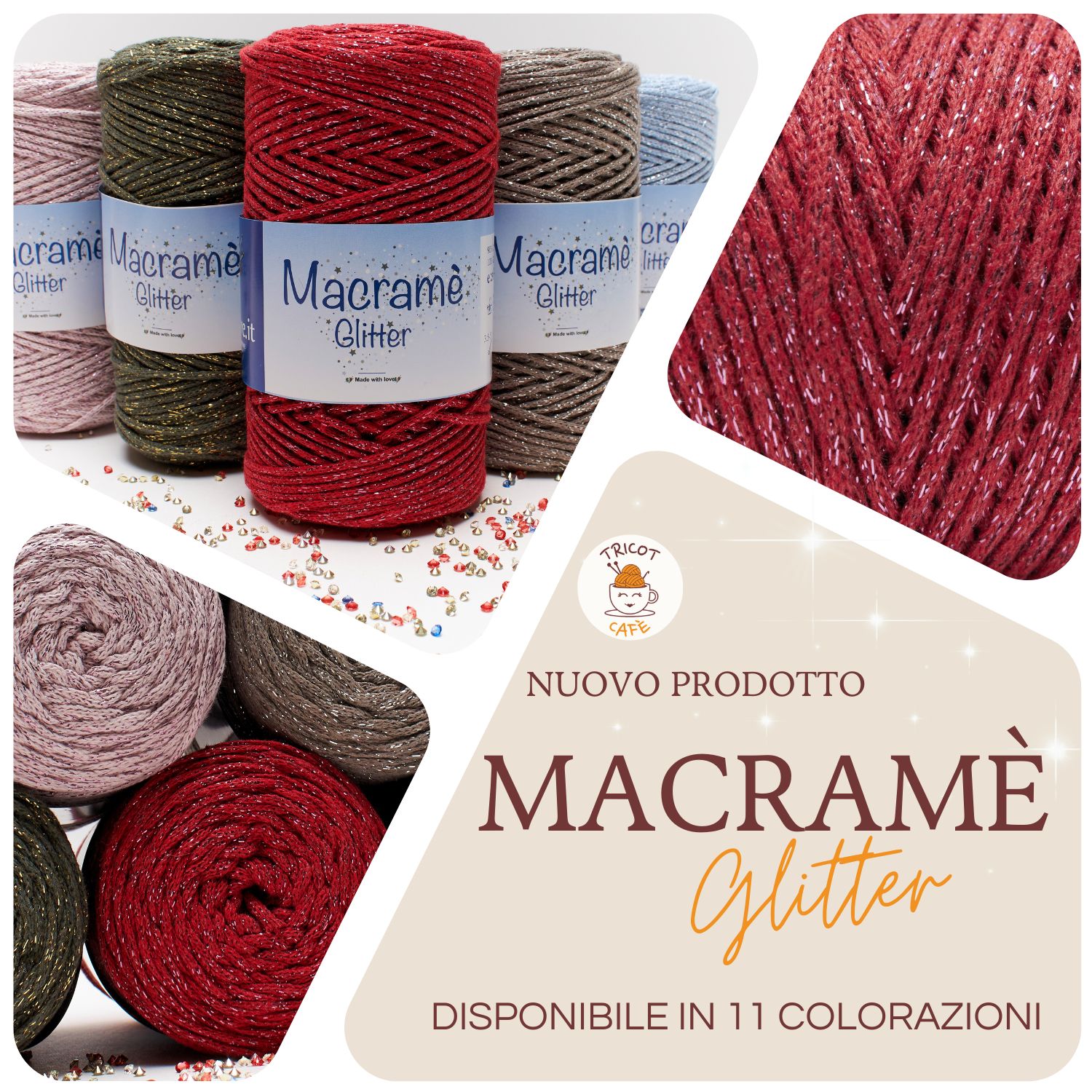 Novita Macrame Glitter